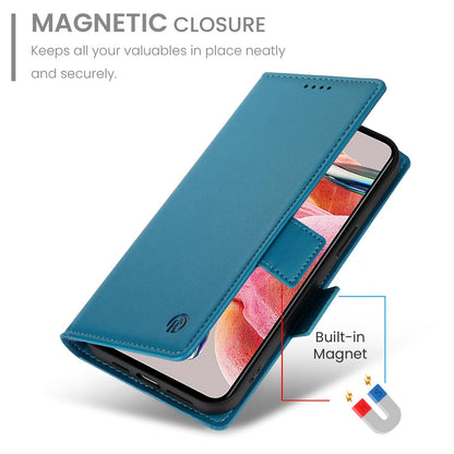For Redmi K90 Pro Max / Poco F8 Ultra 5G Side Buckle Magnetic Frosted Leather Phone Case(Blue)