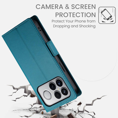 For Redmi K90 Pro Max / Poco F8 Ultra 5G Side Buckle Magnetic Frosted Leather Phone Case(Blue)