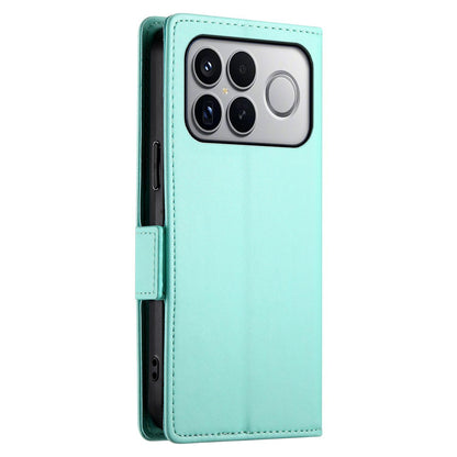For Redmi K90 Pro Max / Poco F8 Ultra 5G Side Buckle Magnetic Frosted Leather Phone Case(Mint Green)