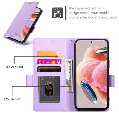 For Redmi K90 Pro Max / Poco F8 Ultra 5G Side Buckle Magnetic Frosted Leather Phone Case(Purple)