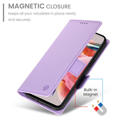 For Redmi K90 Pro Max / Poco F8 Ultra 5G Side Buckle Magnetic Frosted Leather Phone Case(Purple)