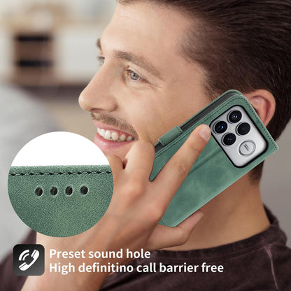 For Redmi K90 Pro Max / Poco F8 Ultra 5G Dierfeng Dream Line TPU Hybrid PU Leather Phone Case(Green)