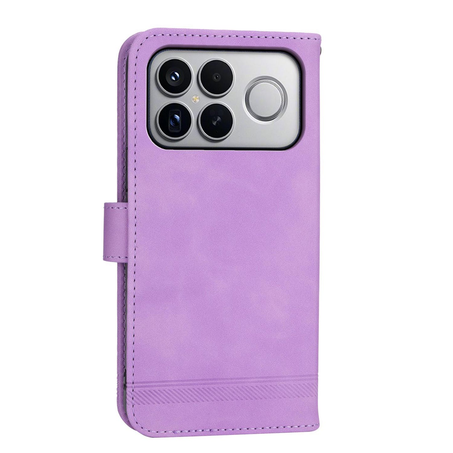 For Redmi K90 Pro Max / Poco F8 Ultra 5G Dierfeng Dream Line TPU Hybrid PU Leather Phone Case(Purple)