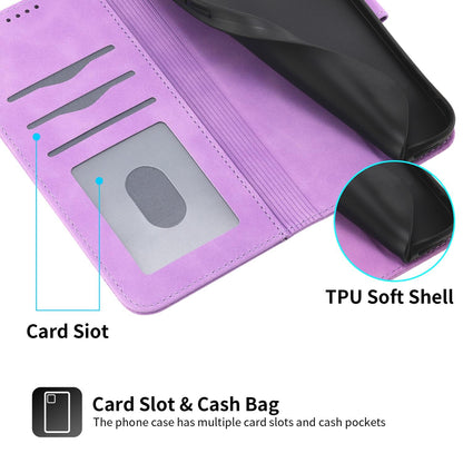For Redmi K90 Pro Max / Poco F8 Ultra 5G Dierfeng Dream Line TPU Hybrid PU Leather Phone Case(Purple)