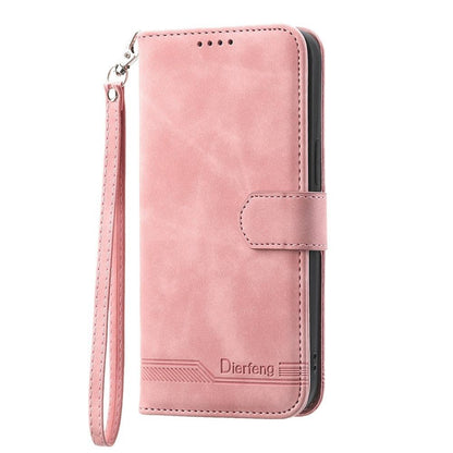 For Redmi K90 Pro Max / Poco F8 Ultra 5G Dierfeng Dream Line TPU Hybrid PU Leather Phone Case(Pink)