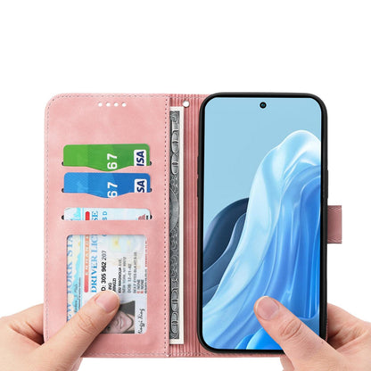 For Redmi K90 Pro Max / Poco F8 Ultra 5G Dierfeng Dream Line TPU Hybrid PU Leather Phone Case(Pink)