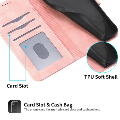 For Redmi K90 Pro Max / Poco F8 Ultra 5G Dierfeng Dream Line TPU Hybrid PU Leather Phone Case(Pink)