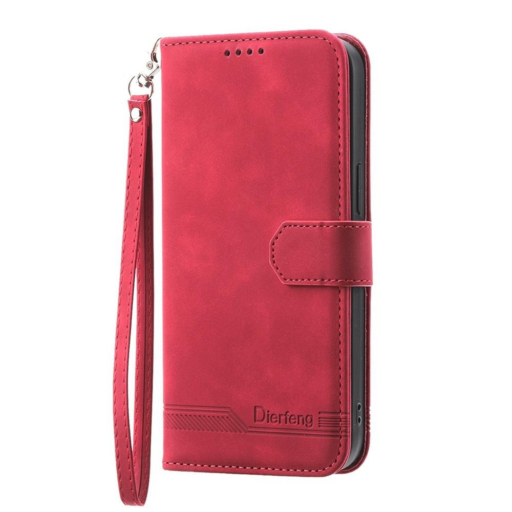 For Redmi K90 Pro Max / Poco F8 Ultra 5G Dierfeng Dream Line TPU Hybrid PU Leather Phone Case(Red)