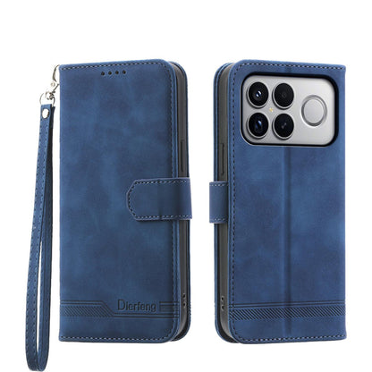 For Redmi K90 Pro Max / Poco F8 Ultra 5G Dierfeng Dream Line TPU Hybrid PU Leather Phone Case(Blue)