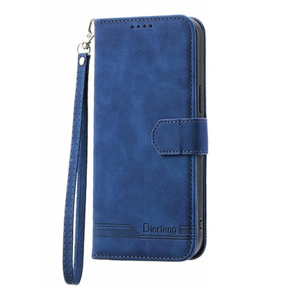For Redmi K90 Pro Max / Poco F8 Ultra 5G Dierfeng Dream Line TPU Hybrid PU Leather Phone Case(Blue)