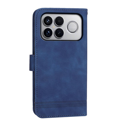 For Redmi K90 Pro Max / Poco F8 Ultra 5G Dierfeng Dream Line TPU Hybrid PU Leather Phone Case(Blue)
