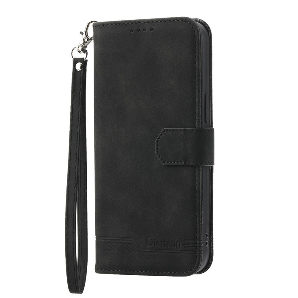 For Redmi K90 Pro Max / Poco F8 Ultra 5G Dierfeng Dream Line TPU Hybrid PU Leather Phone Case(Black)