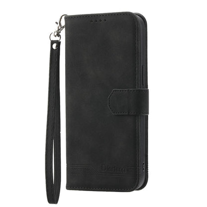 For Redmi K90 Pro Max / Poco F8 Ultra 5G Dierfeng Dream Line TPU Hybrid PU Leather Phone Case(Black)