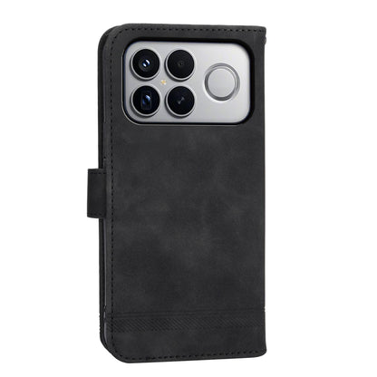 For Redmi K90 Pro Max / Poco F8 Ultra 5G Dierfeng Dream Line TPU Hybrid PU Leather Phone Case(Black)