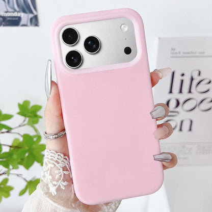 For iPhone 17 Pro PC Hybrid Liquid Silicone Jelly Phone Case - Pink - EDA006994923D