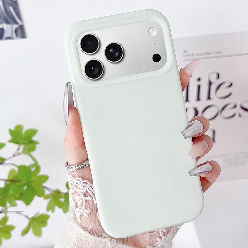 For iPhone 17 Pro PC Hybrid Liquid Silicone Jelly Phone Case - Light Green - EDA006994923G