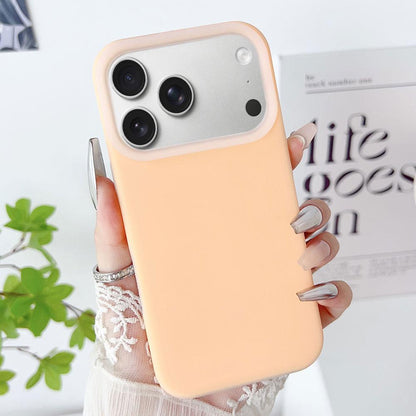 For iPhone 18 Pro Max PC Hybrid Liquid Silicone Jelly Phone Case - Orange - EDA006994925H