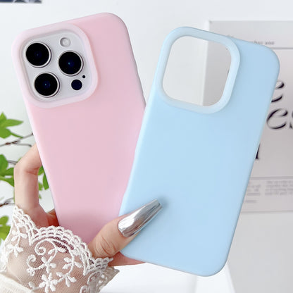For iPhone 18 Pro Max PC Hybrid Liquid Silicone Jelly Phone Case - Pink - EDA006994925D