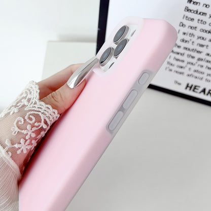For iPhone 17 Pro PC Hybrid Liquid Silicone Jelly Phone Case - Pink - EDA006994923D