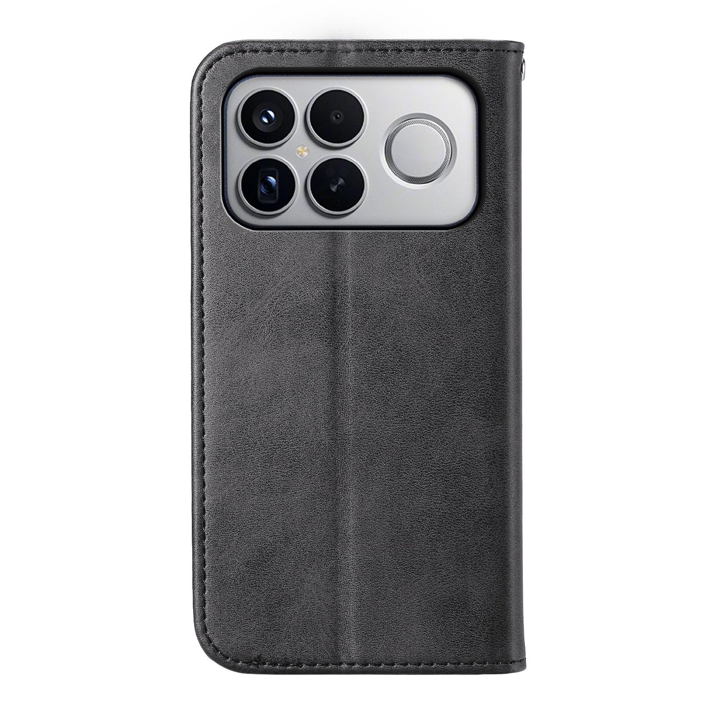 For Redmi K90 Pro Max / Poco F8 Ultra 5G Cubic Grid Calf Texture Magnetic Leather Phone Case(Black)