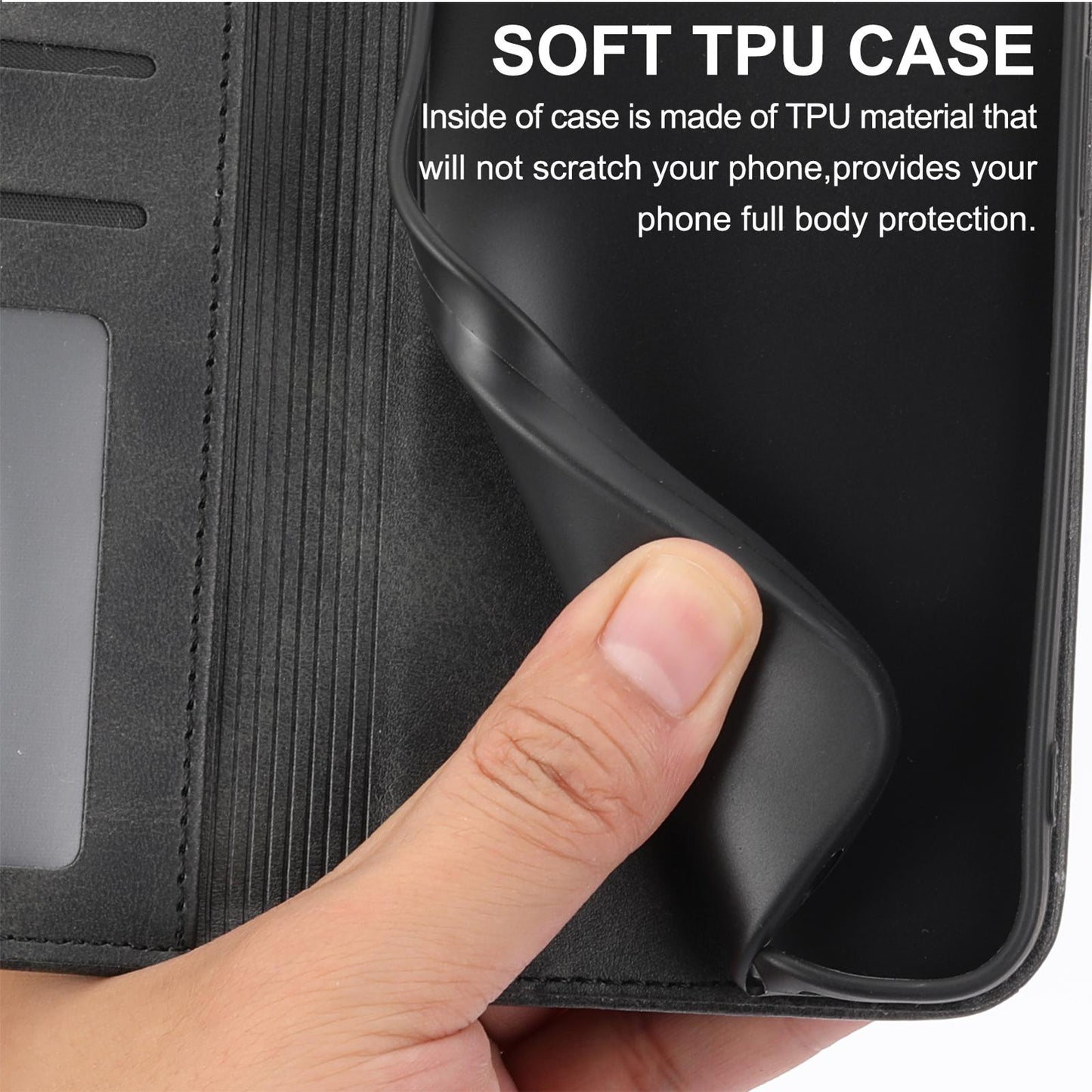 For Redmi K90 Pro Max / Poco F8 Ultra 5G Cubic Grid Calf Texture Magnetic Leather Phone Case(Black)