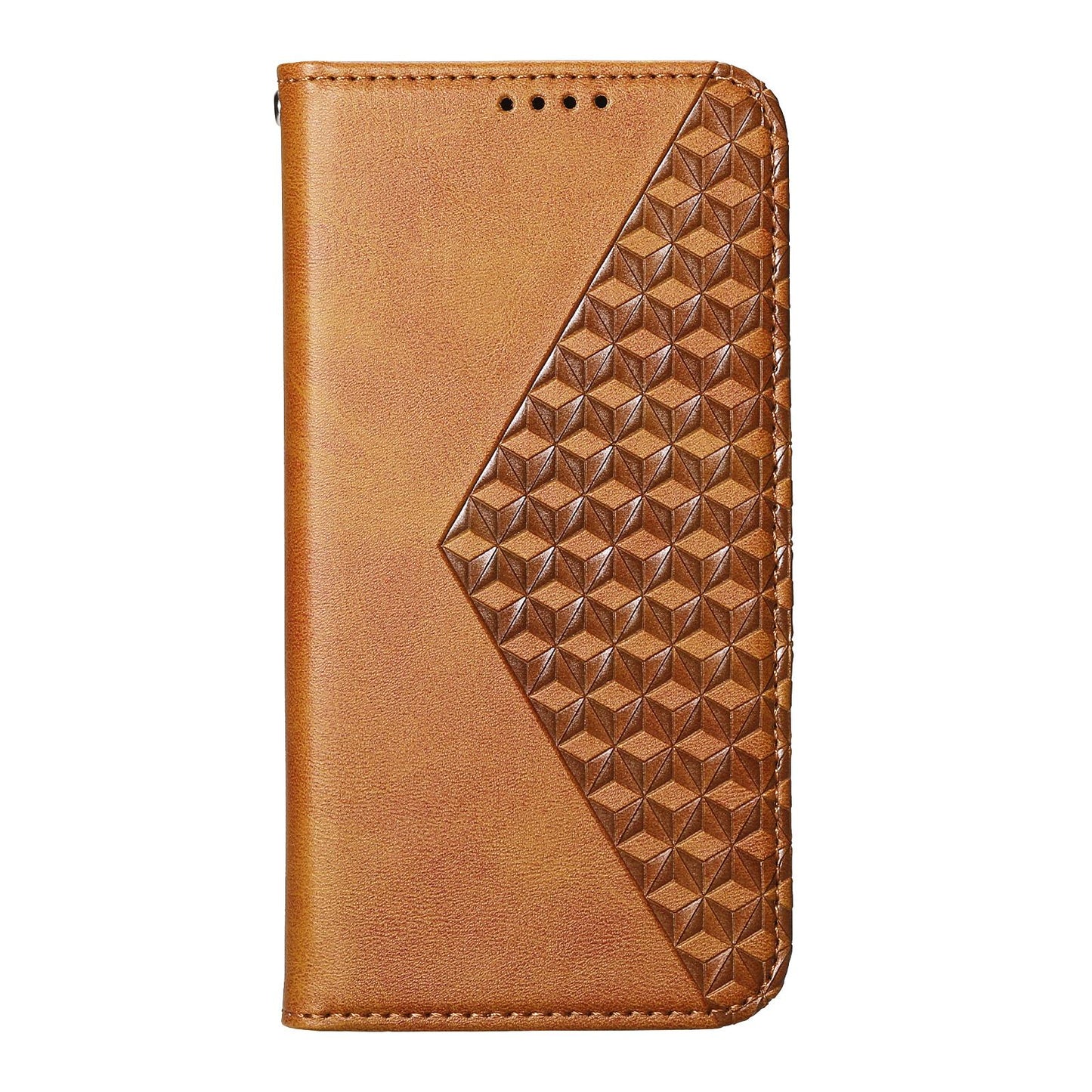 For Redmi K90 Pro Max / Poco F8 Ultra 5G Cubic Grid Calf Texture Magnetic Leather Phone Case(Yellow)
