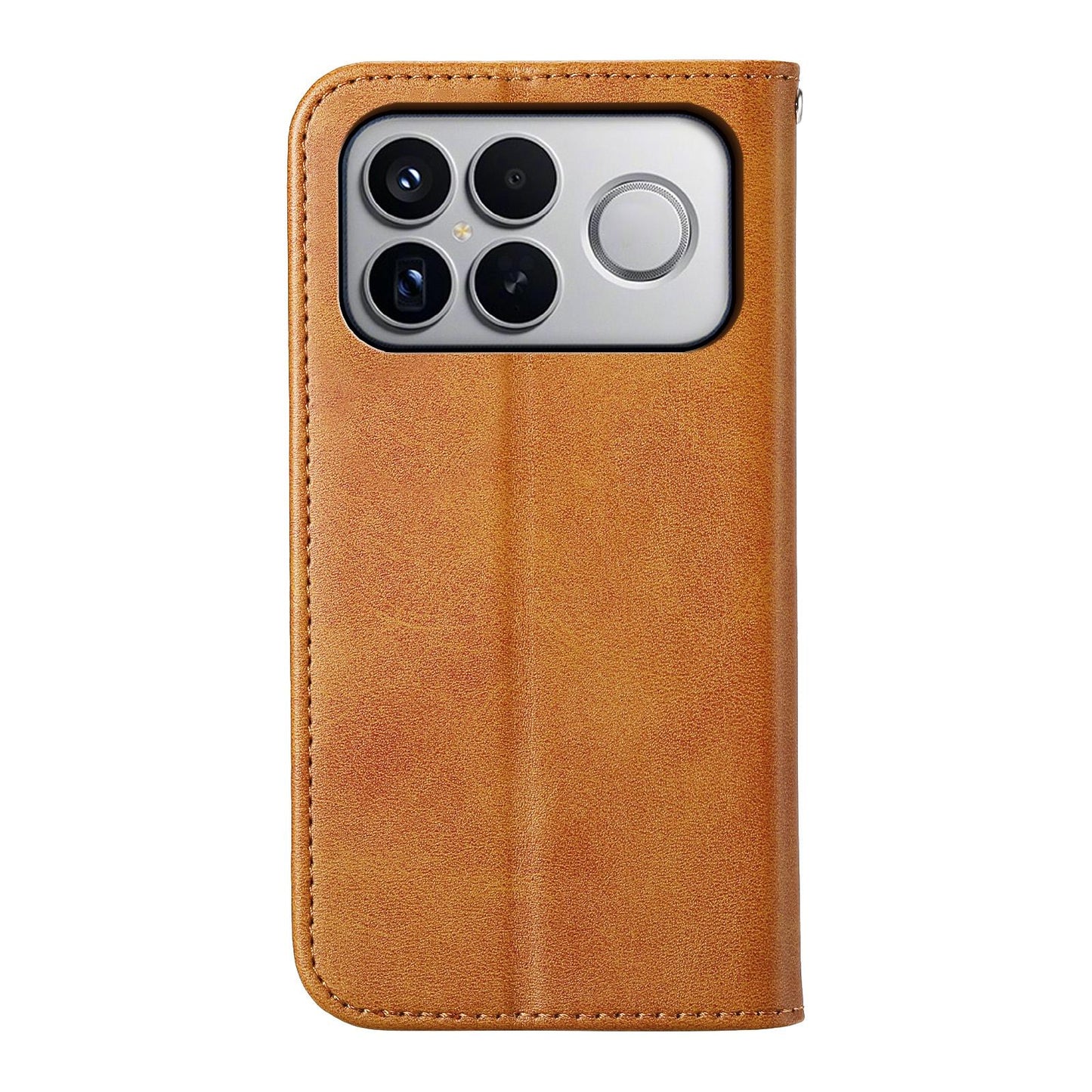 For Redmi K90 Pro Max / Poco F8 Ultra 5G Cubic Grid Calf Texture Magnetic Leather Phone Case(Yellow)