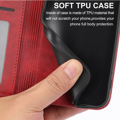 For Redmi K90 Pro Max / Poco F8 Ultra 5G Cubic Grid Calf Texture Magnetic Leather Phone Case(Red)