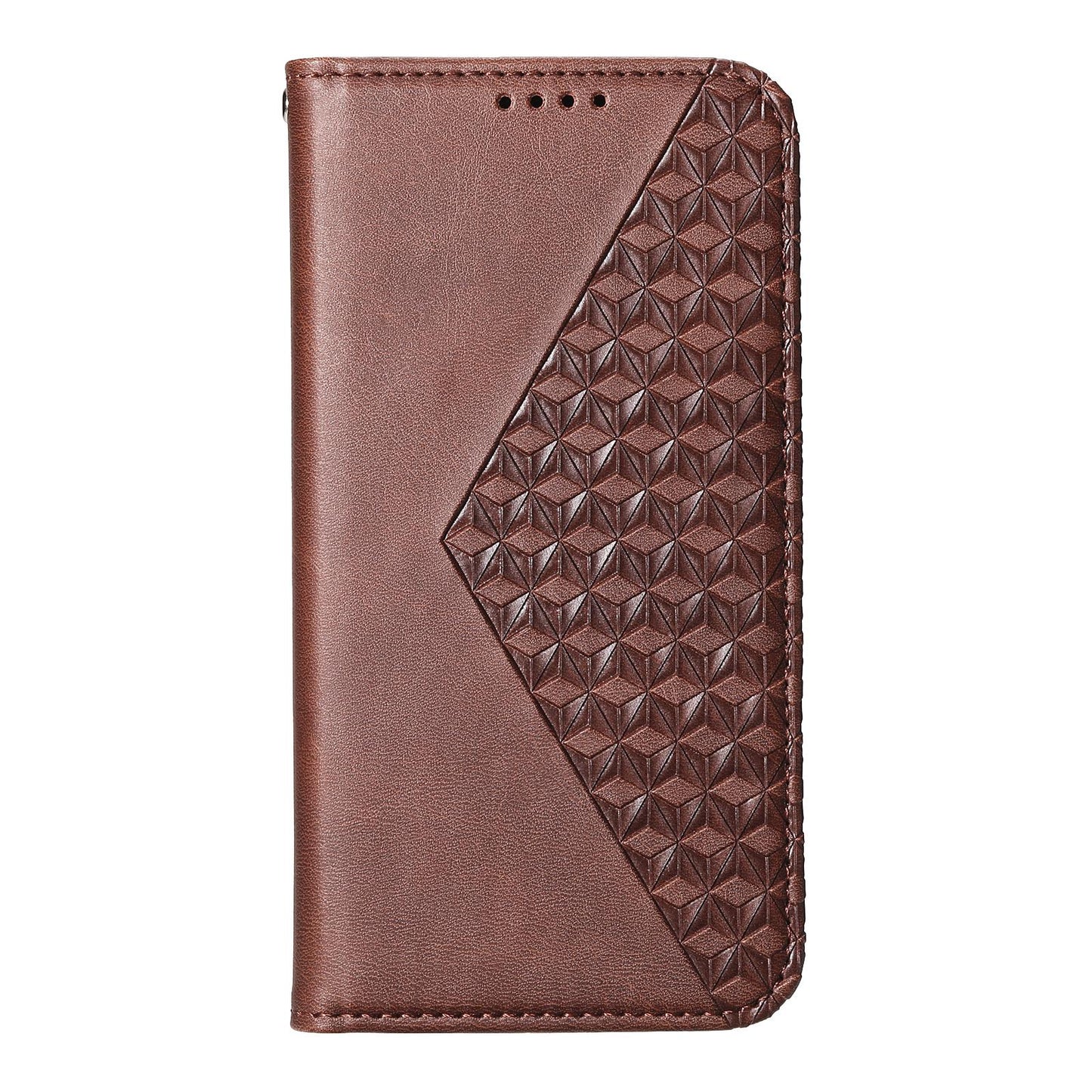 For Redmi K90 Pro Max / Poco F8 Ultra 5G Cubic Grid Calf Texture Magnetic Leather Phone Case(Brown)