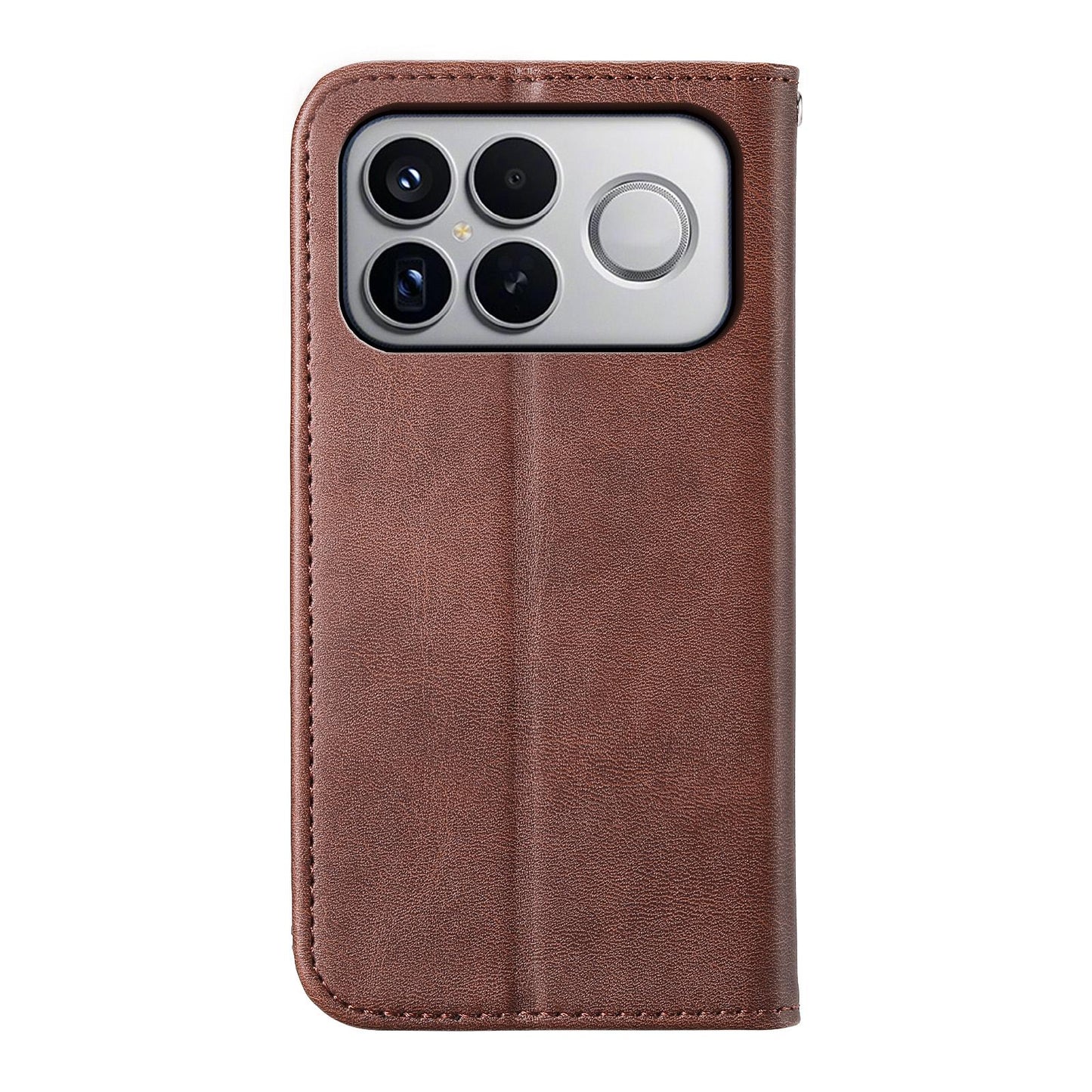 For Redmi K90 Pro Max / Poco F8 Ultra 5G Cubic Grid Calf Texture Magnetic Leather Phone Case(Brown)