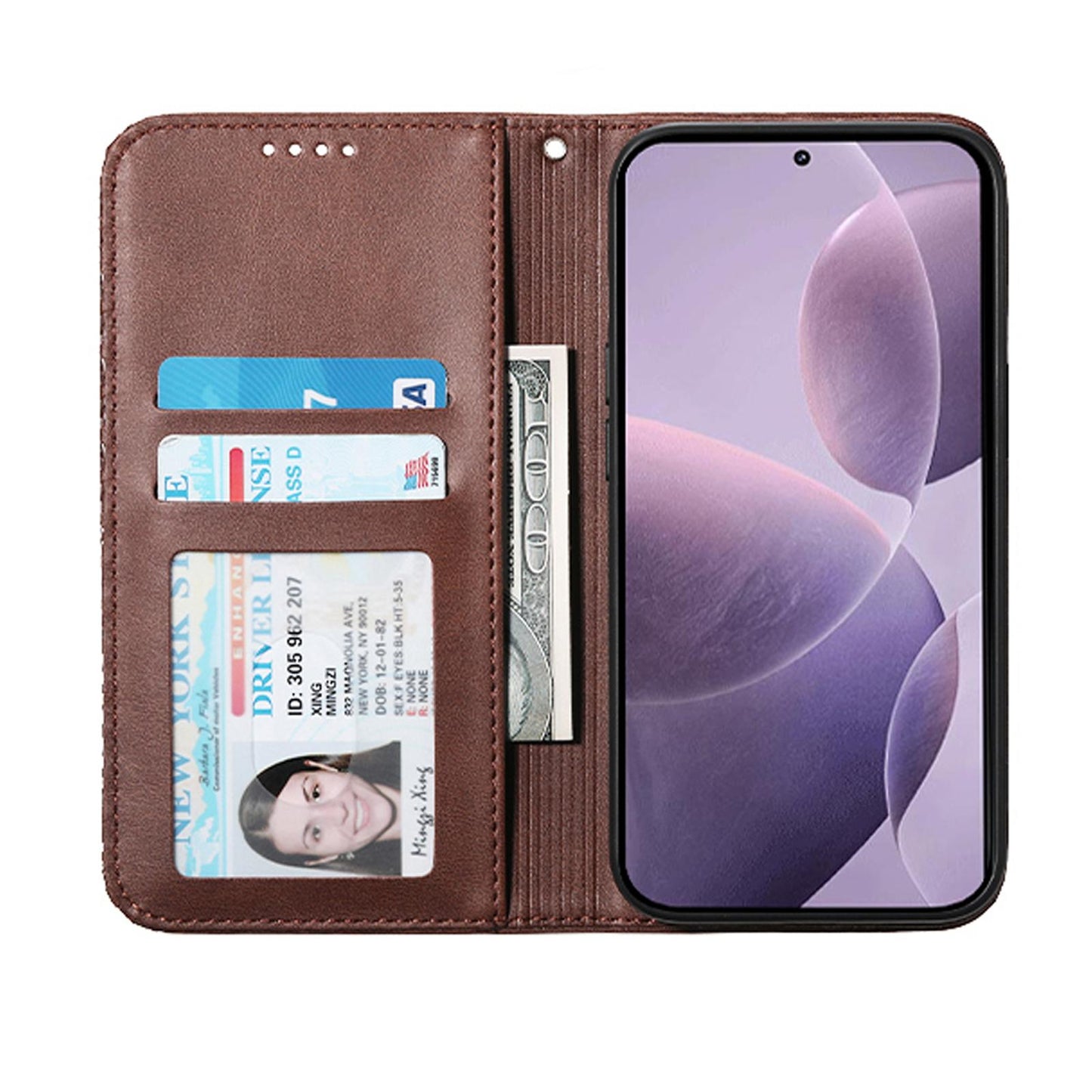 For Redmi K90 Pro Max / Poco F8 Ultra 5G Cubic Grid Calf Texture Magnetic Leather Phone Case(Brown)