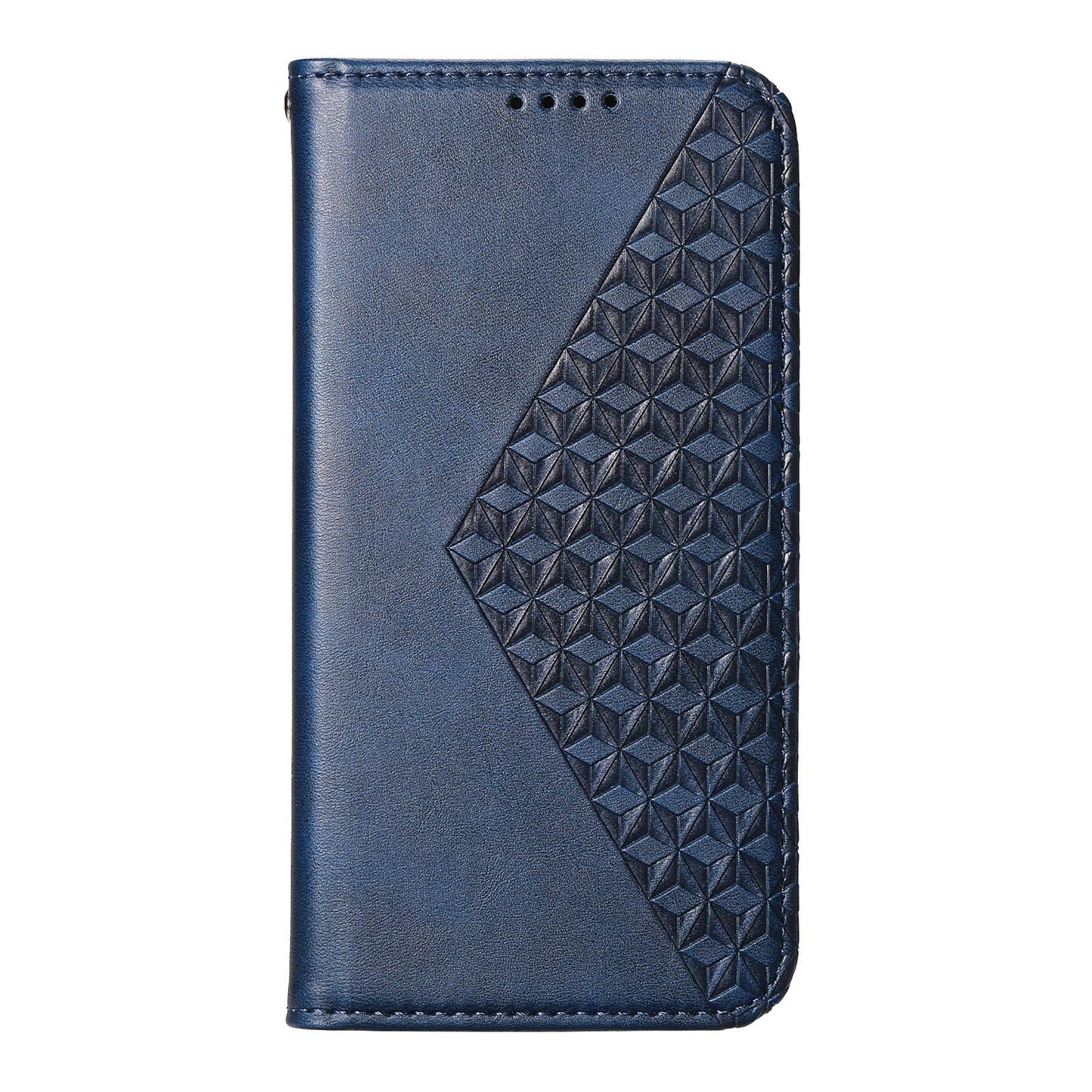 For Redmi K90 Pro Max / Poco F8 Ultra 5G Cubic Grid Calf Texture Magnetic Leather Phone Case(Blue)