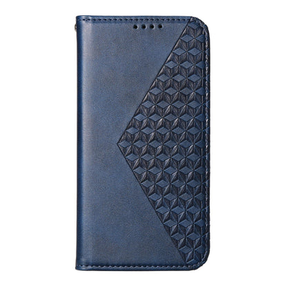 For Redmi K90 Pro Max / Poco F8 Ultra 5G Cubic Grid Calf Texture Magnetic Leather Phone Case(Blue)