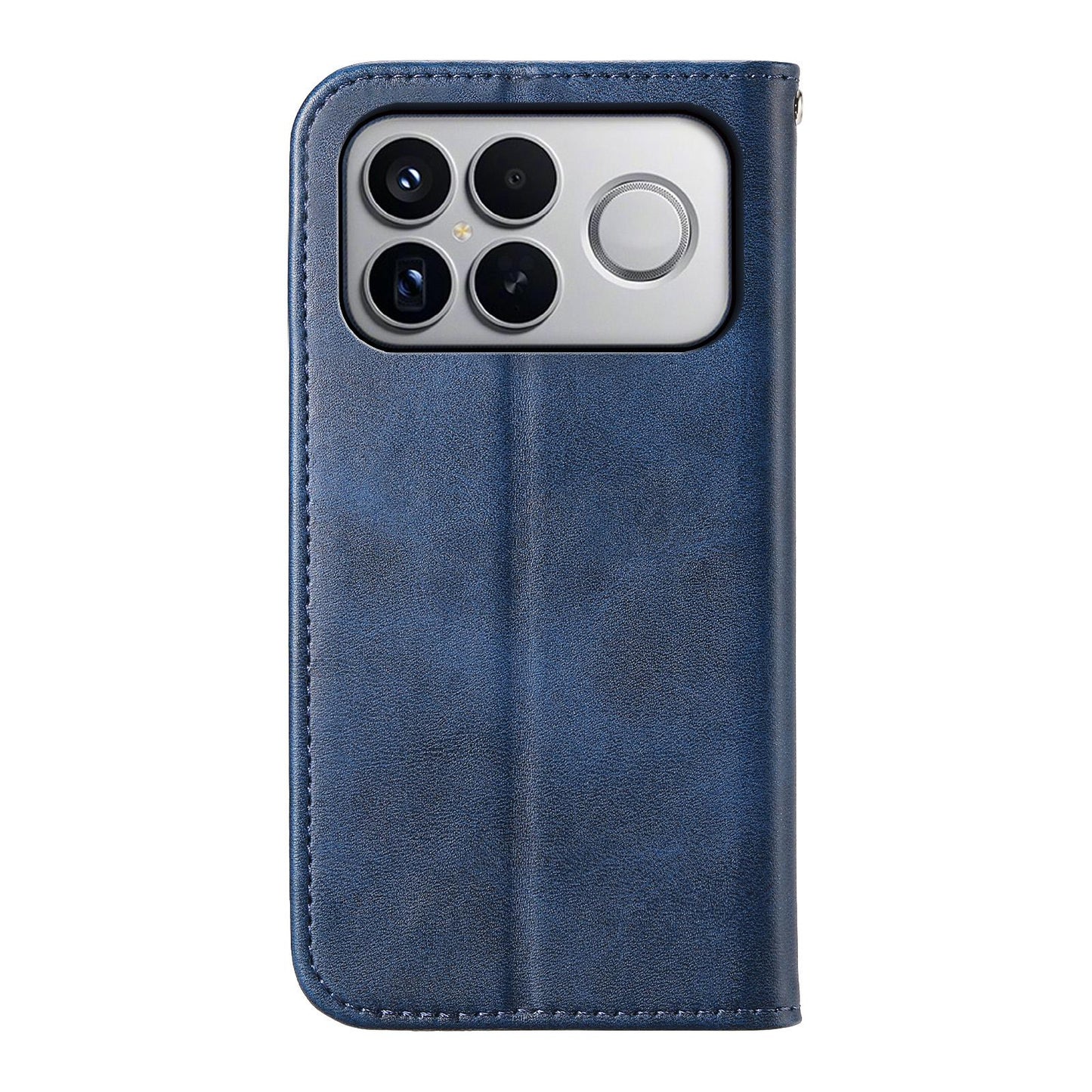 For Redmi K90 Pro Max / Poco F8 Ultra 5G Cubic Grid Calf Texture Magnetic Leather Phone Case(Blue)