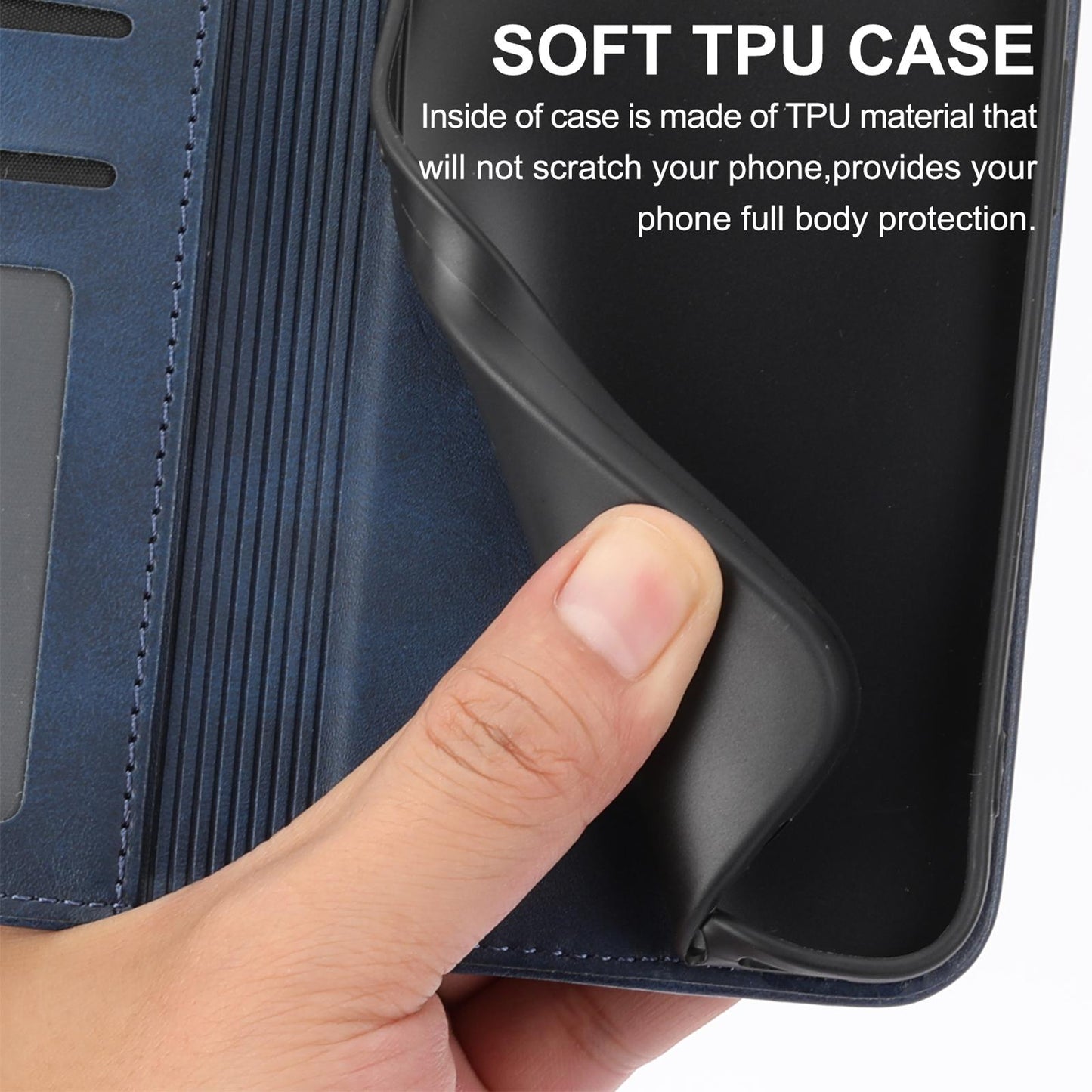 For Redmi K90 Pro Max / Poco F8 Ultra 5G Cubic Grid Calf Texture Magnetic Leather Phone Case(Blue)