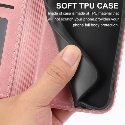 For Redmi K90 Pro Max / Poco F8 Ultra 5G Cubic Grid Calf Texture Magnetic Leather Phone Case(Rose Gold)