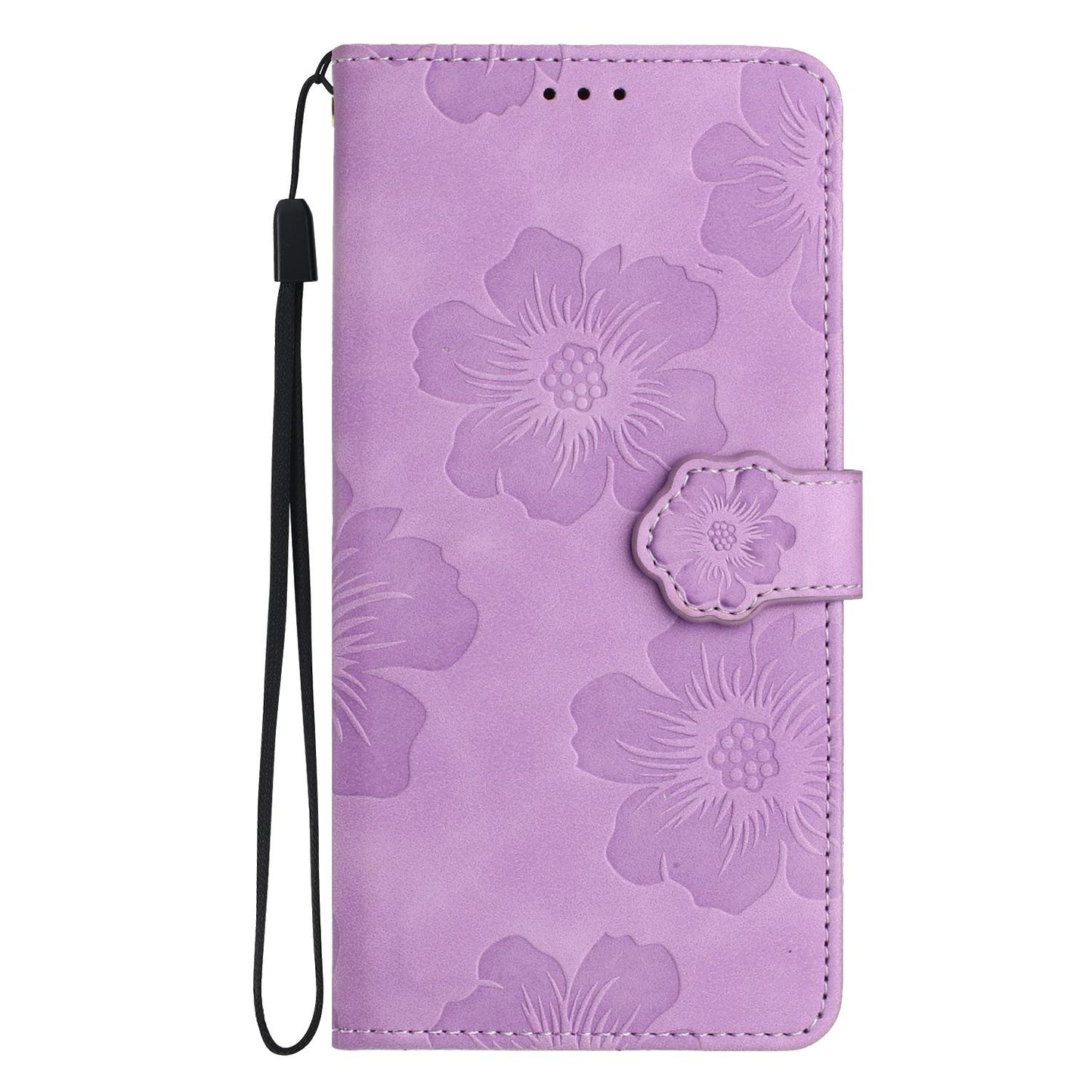 For Redmi K90 Pro Max/Poco F8 Ultra Flower Embossing Pattern Leather Phone Case(Purple)