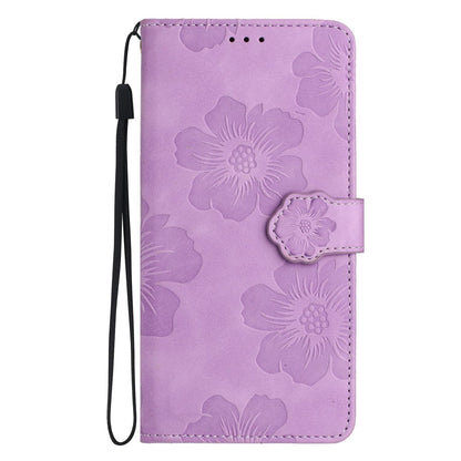 For Redmi K90 Pro Max/Poco F8 Ultra Flower Embossing Pattern Leather Phone Case(Purple)