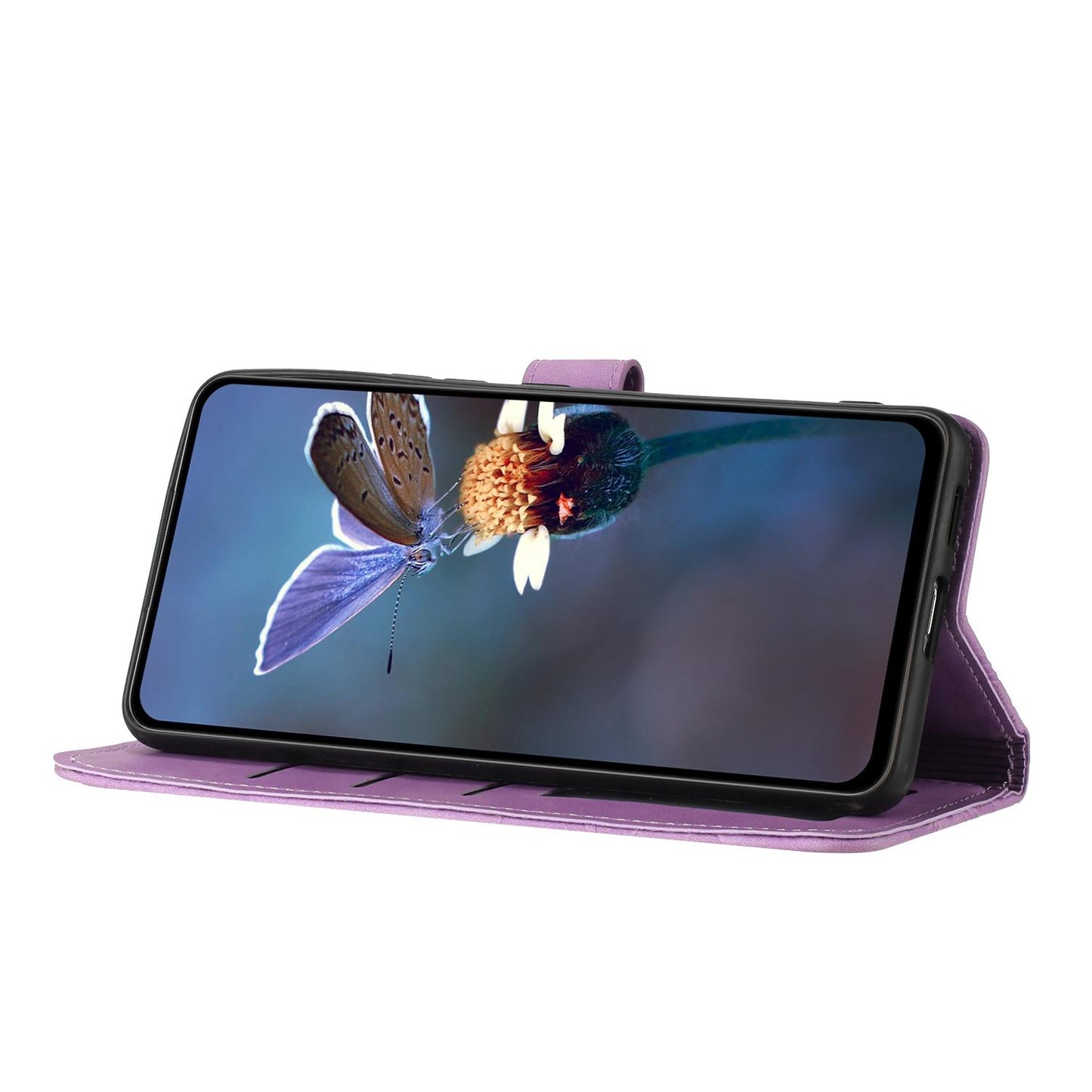 For Redmi K90 Pro Max/Poco F8 Ultra Flower Embossing Pattern Leather Phone Case(Purple)