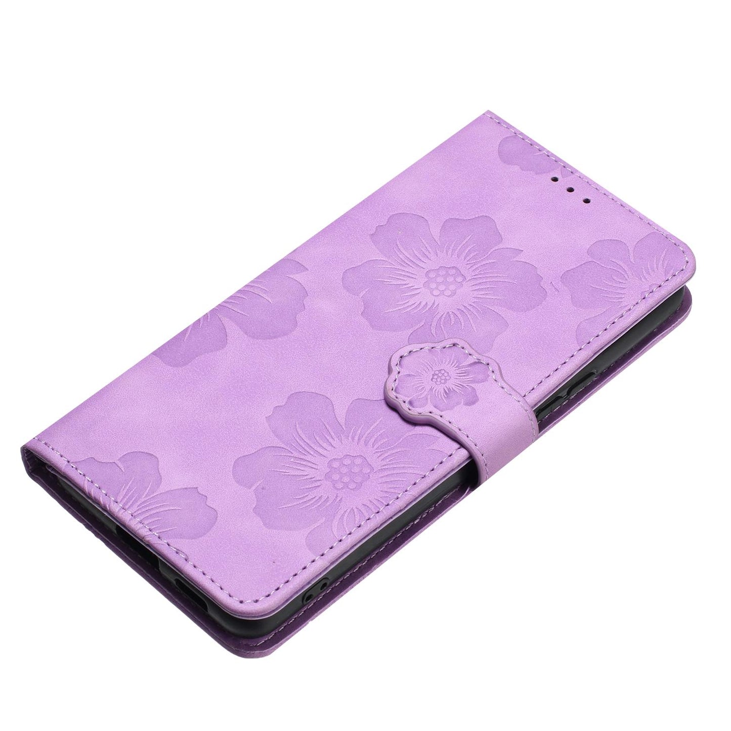 For Redmi K90 Pro Max/Poco F8 Ultra Flower Embossing Pattern Leather Phone Case(Purple)