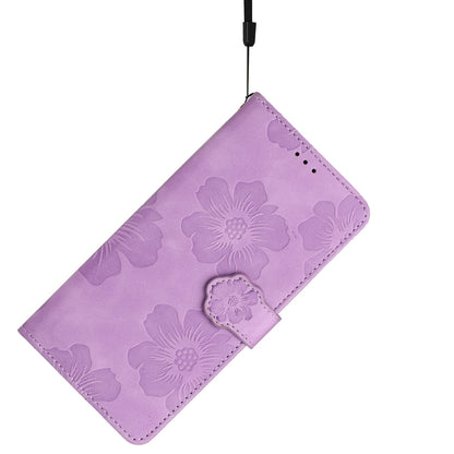 For Redmi K90 Pro Max/Poco F8 Ultra Flower Embossing Pattern Leather Phone Case(Purple)