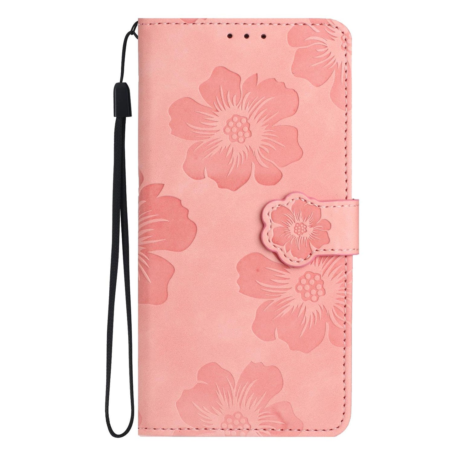 For Redmi K90 Pro Max/Poco F8 Ultra Flower Embossing Pattern Leather Phone Case(Pink)