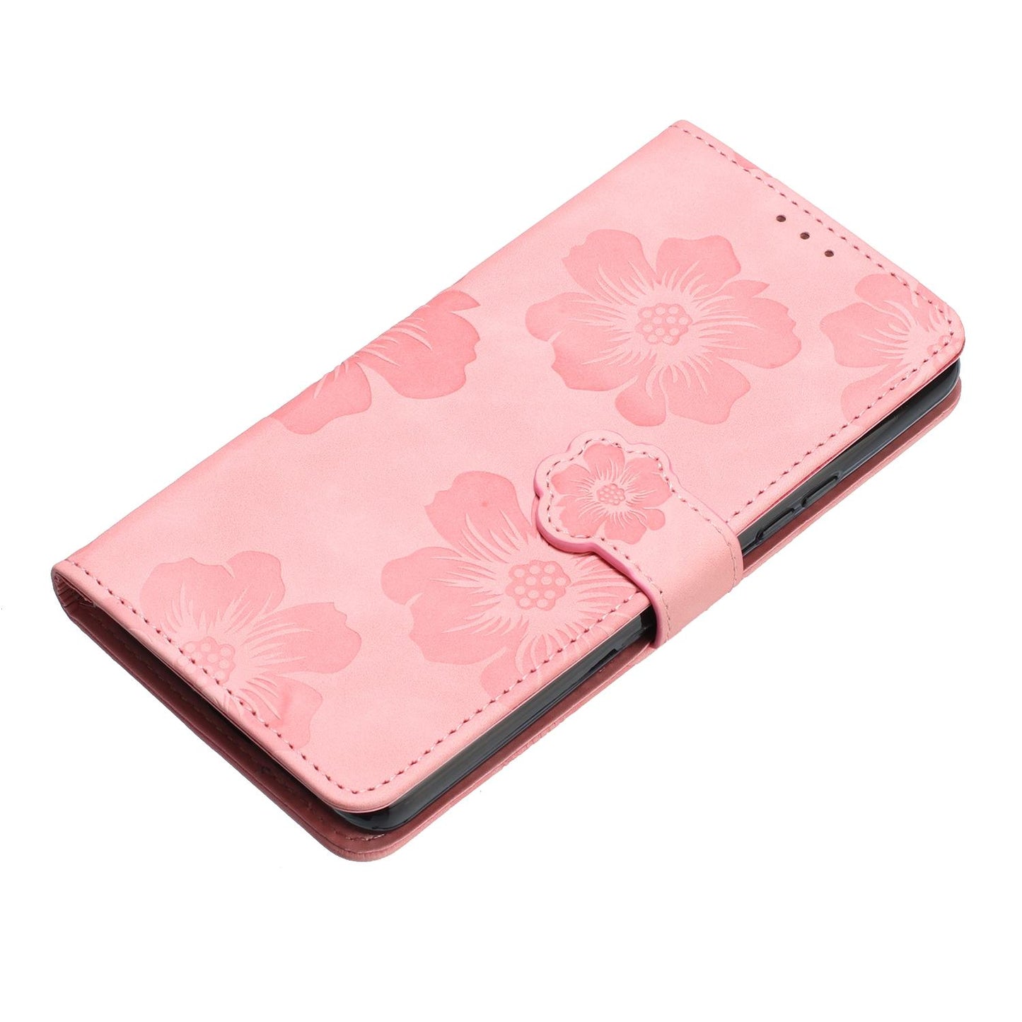 For Redmi K90 Pro Max/Poco F8 Ultra Flower Embossing Pattern Leather Phone Case(Pink)