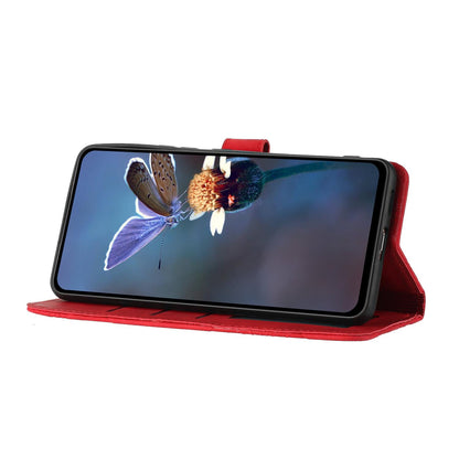 For Redmi K90 Pro Max/Poco F8 Ultra Flower Embossing Pattern Leather Phone Case(Red)