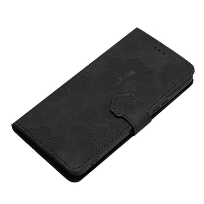For Redmi K90 Pro Max/Poco F8 Ultra Flower Embossing Pattern Leather Phone Case(Black)