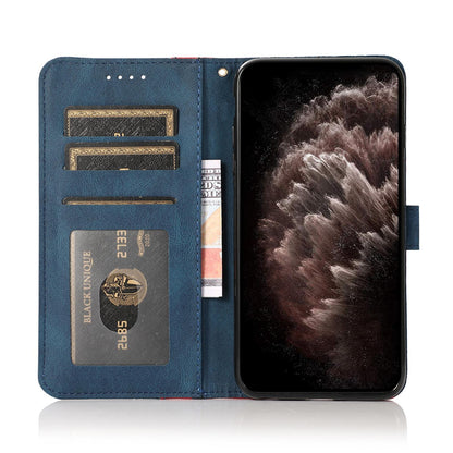 For Redmi K90 Pro Max/Poco F8 Ultra Dual-color Stitching Leather Phone Case(Red Blue)