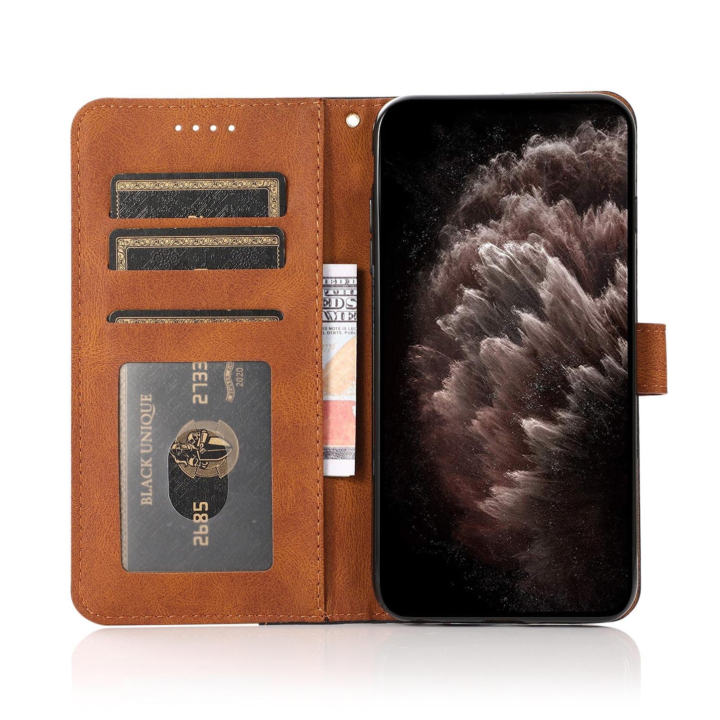 For Redmi K90 Pro Max/Poco F8 Ultra Dual-color Stitching Leather Phone Case(Black Brown)