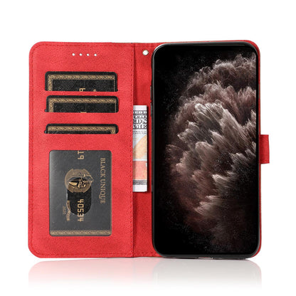 For Redmi K90 Pro Max/Poco F8 Ultra Dual-color Stitching Leather Phone Case(Brown Red)