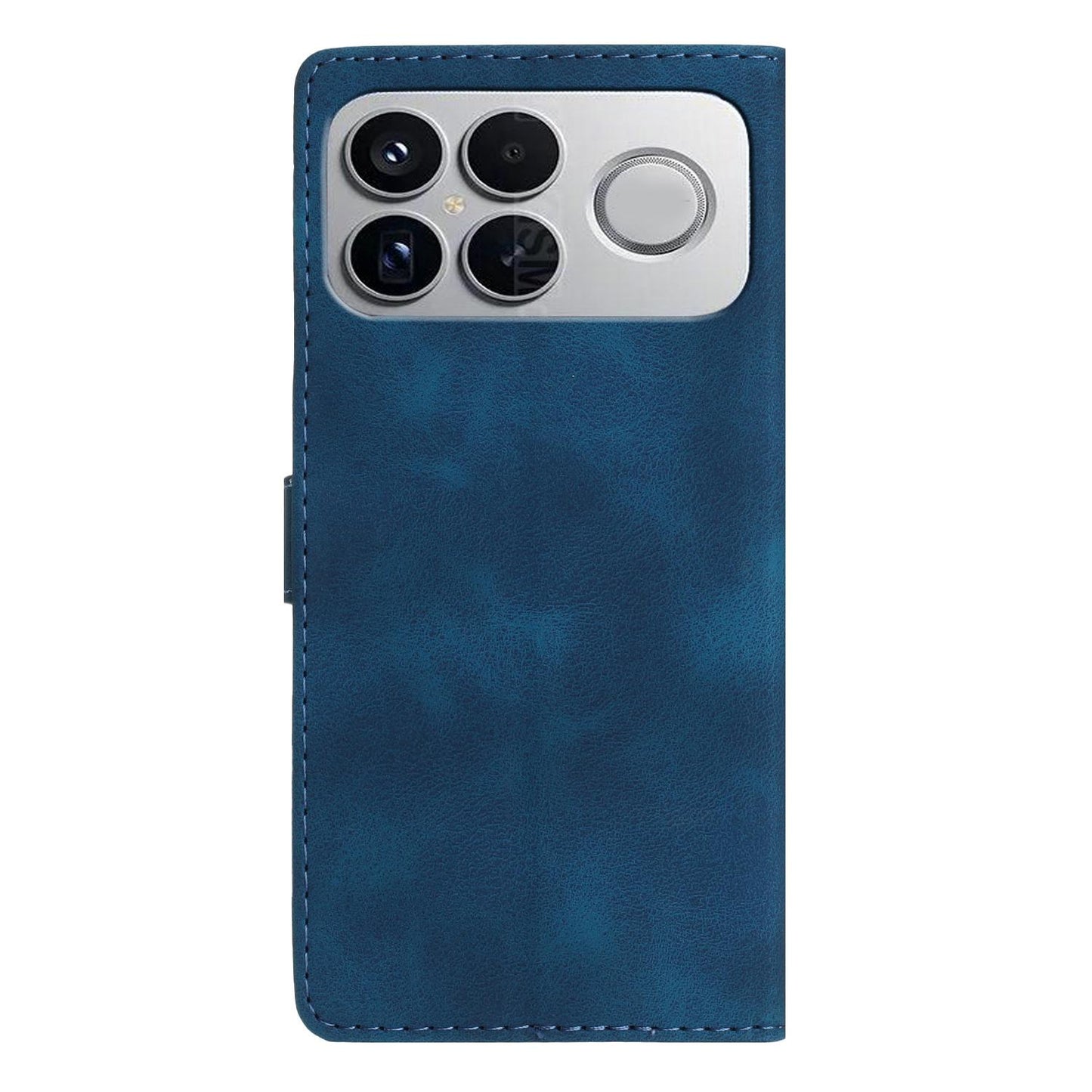 For Redmi K90 Pro Max/Poco F8 Ultra Flower Butterfly Embossing Pattern Leather Phone Case(Blue)