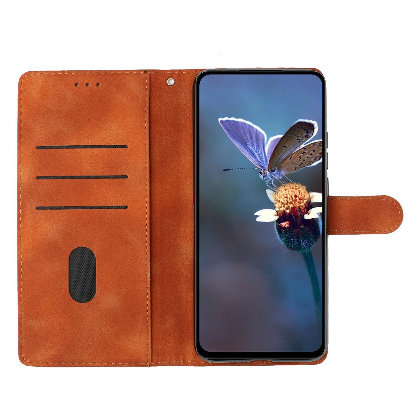 For Redmi K90 Pro Max/Poco F8 Ultra Flower Butterfly Embossing Pattern Leather Phone Case(Brown)
